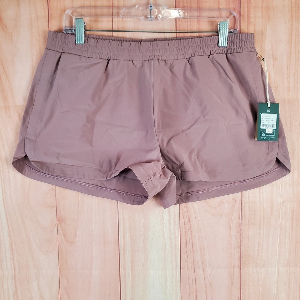 Tentree Destination Womens Shorts Sz Large Twilight Mauve Recycled Polyester